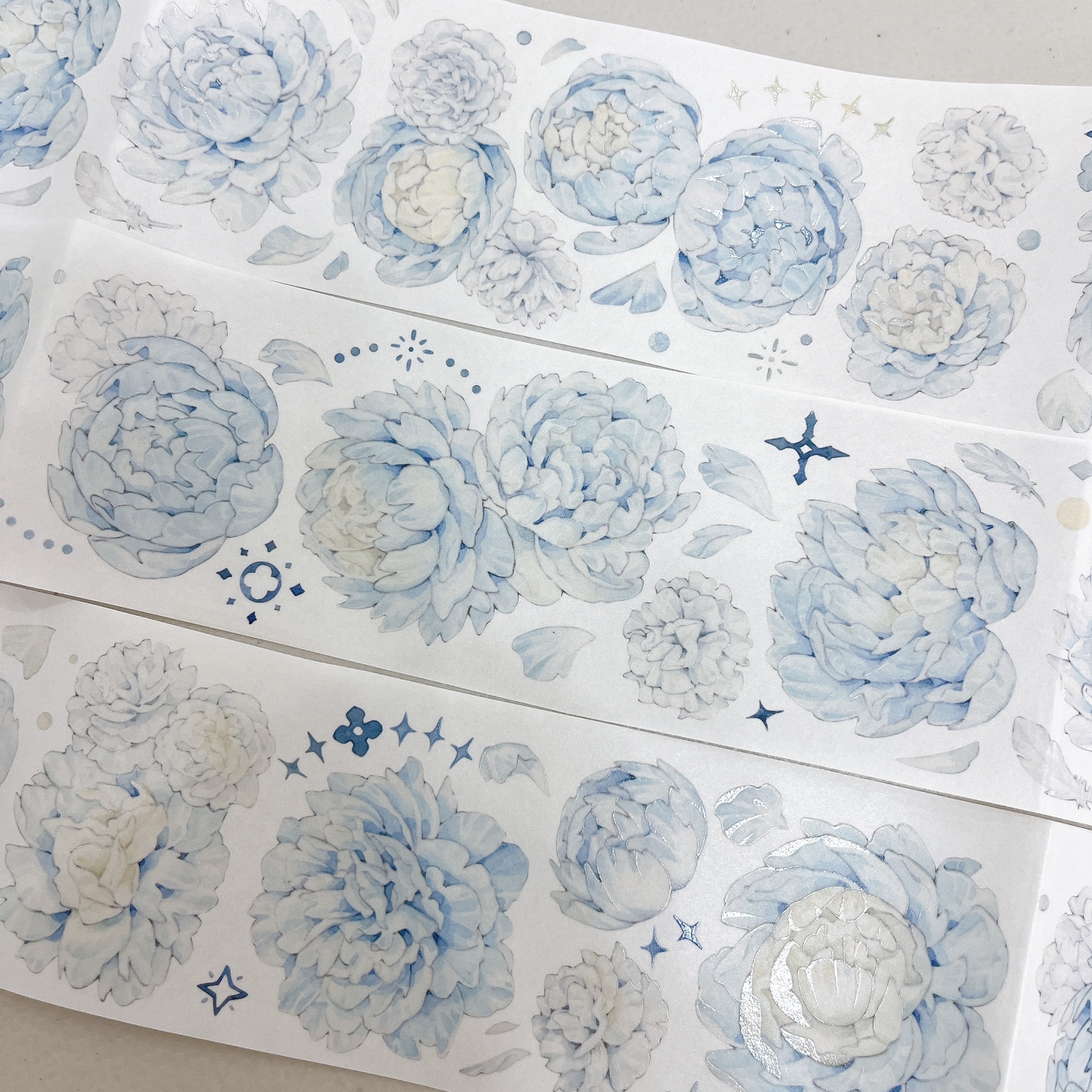 OKMT Studio 60mm/5M Light white Flowers PET Tape