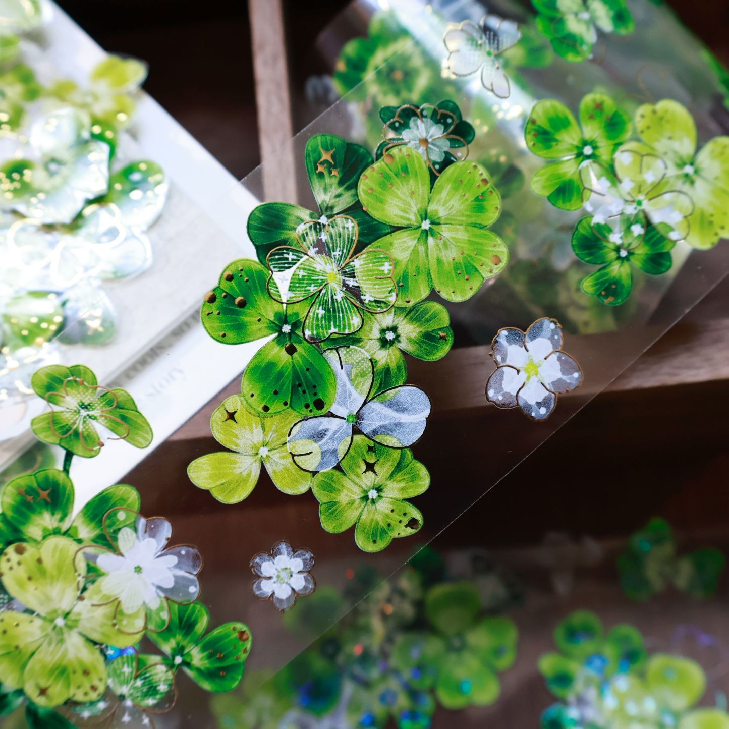 YIER Studio Summer Four-Leaf Clover PET Tape 1.97*196.85 inch