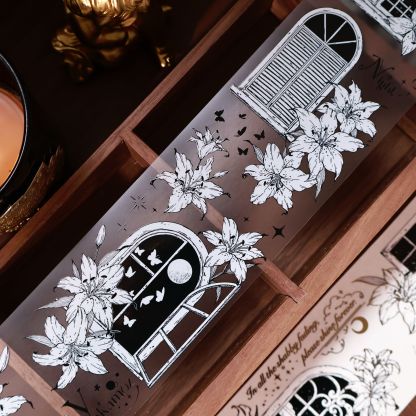 YIER Studio Lily Flower Window Washi PET Tape 2.36*196.85 inch