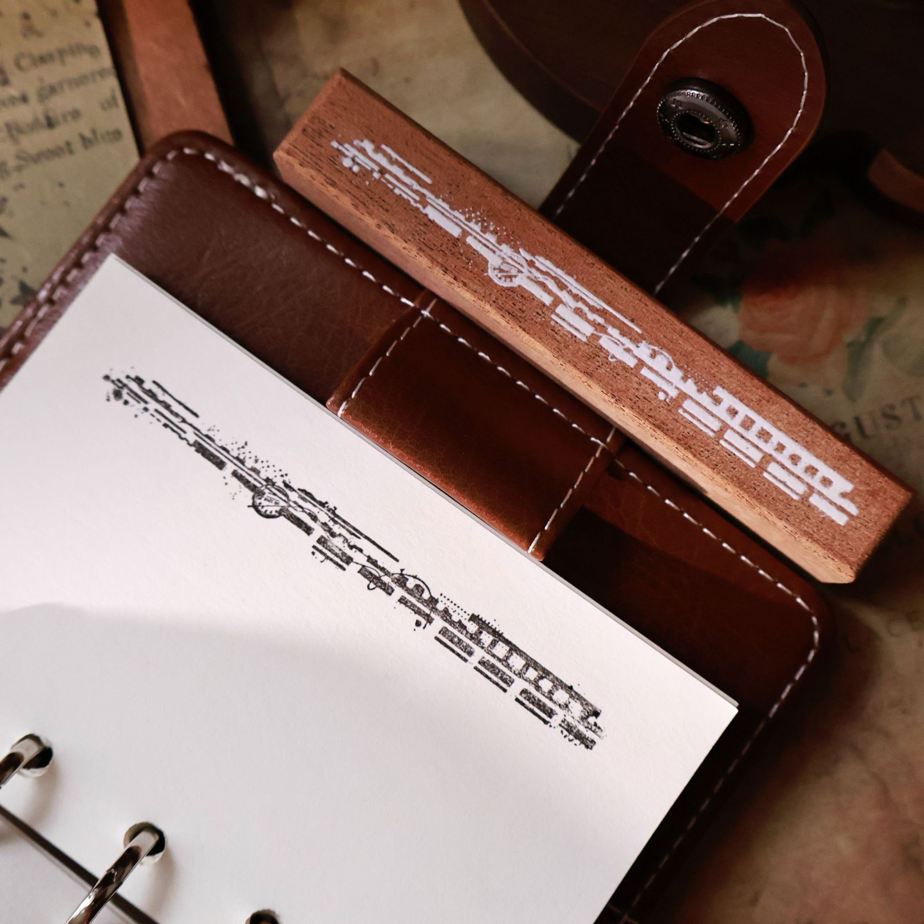 YIER Studio Basic lines Wood Stamp