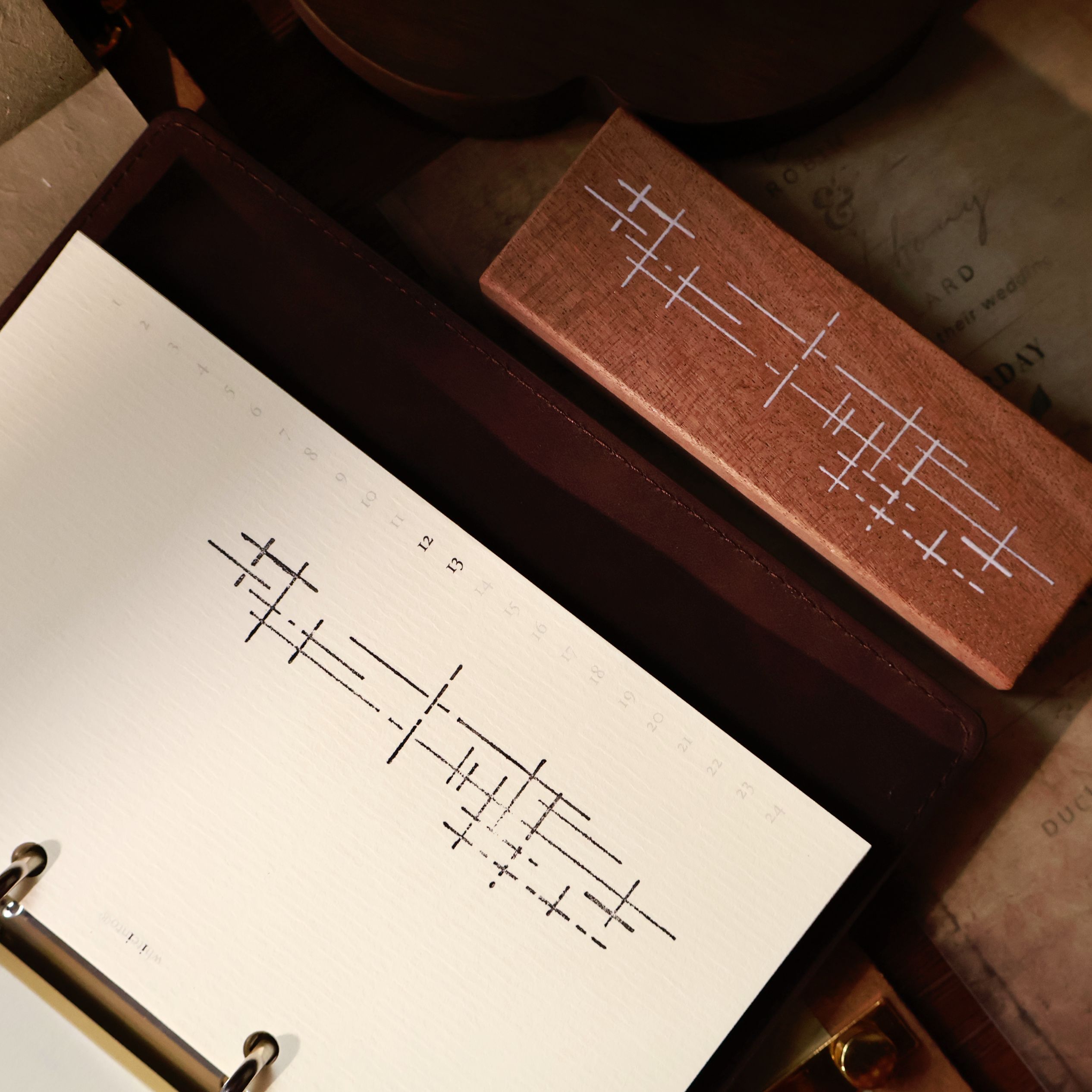 YIER Studio Basic lines Wood Stamp