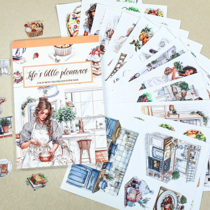 20Sheet/Pack Lifestyle & Baking PET Washi Sticker Book