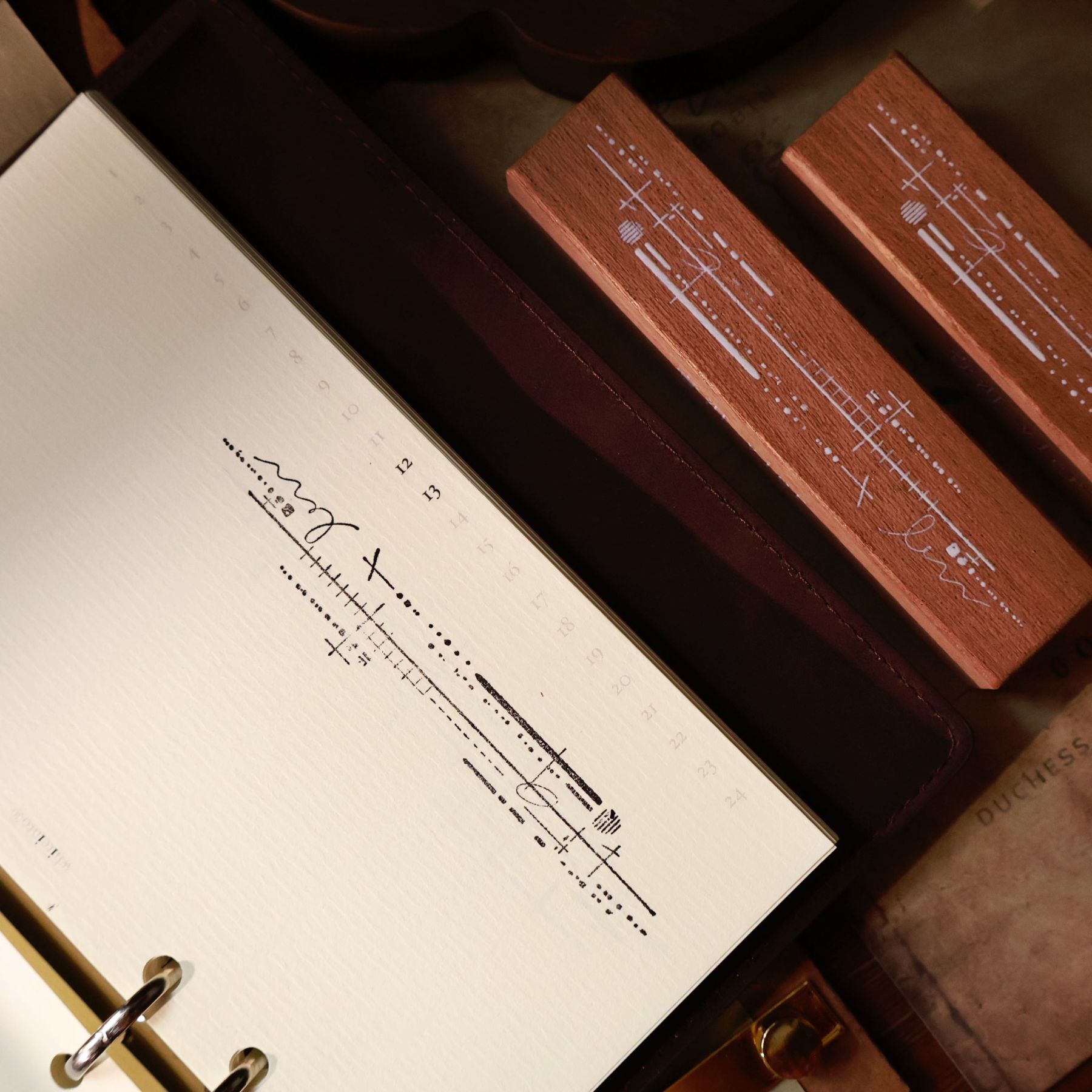 YIER Studio Basic lines Wood Stamp