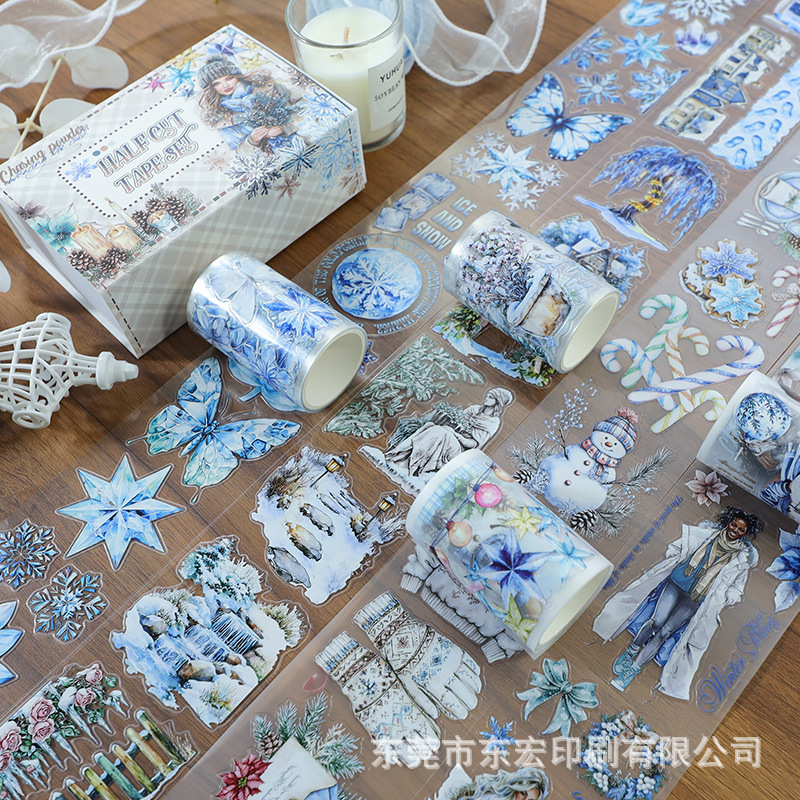 3 Style European and American Character Series Tape Set Washi & PET 4 Volumes