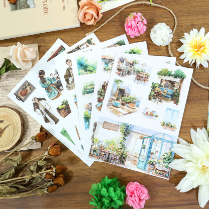 20Sheet/Pack NESTLED IN BROWN Elements PET Washi Sticker Book