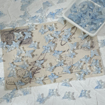20 Pieces 12x14mm 3D Glass Butterfly Journaling Deco