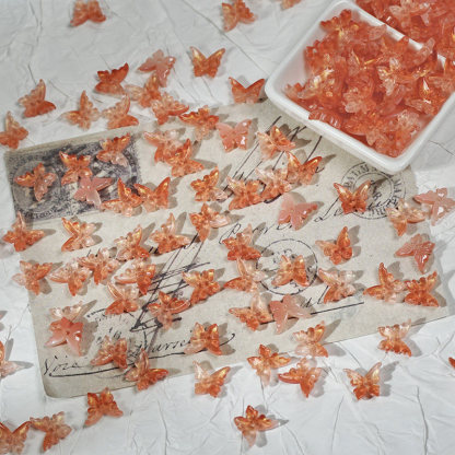 20 Pieces 12x14mm 3D Glass Butterfly Journaling Deco