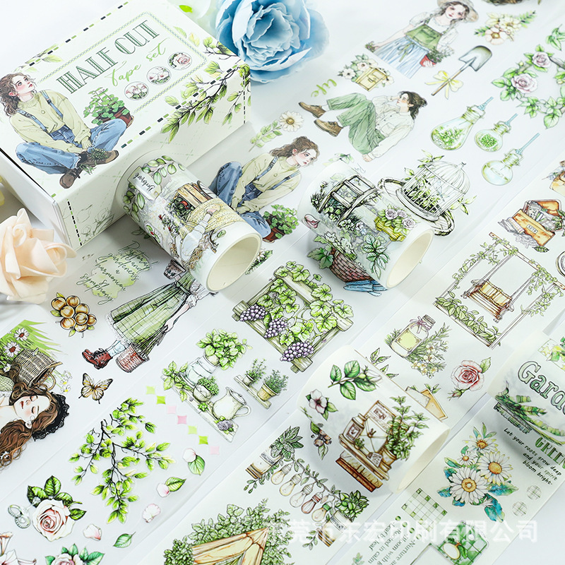 3 Style European and American Character Series Tape Set Washi & PET 4 Volumes