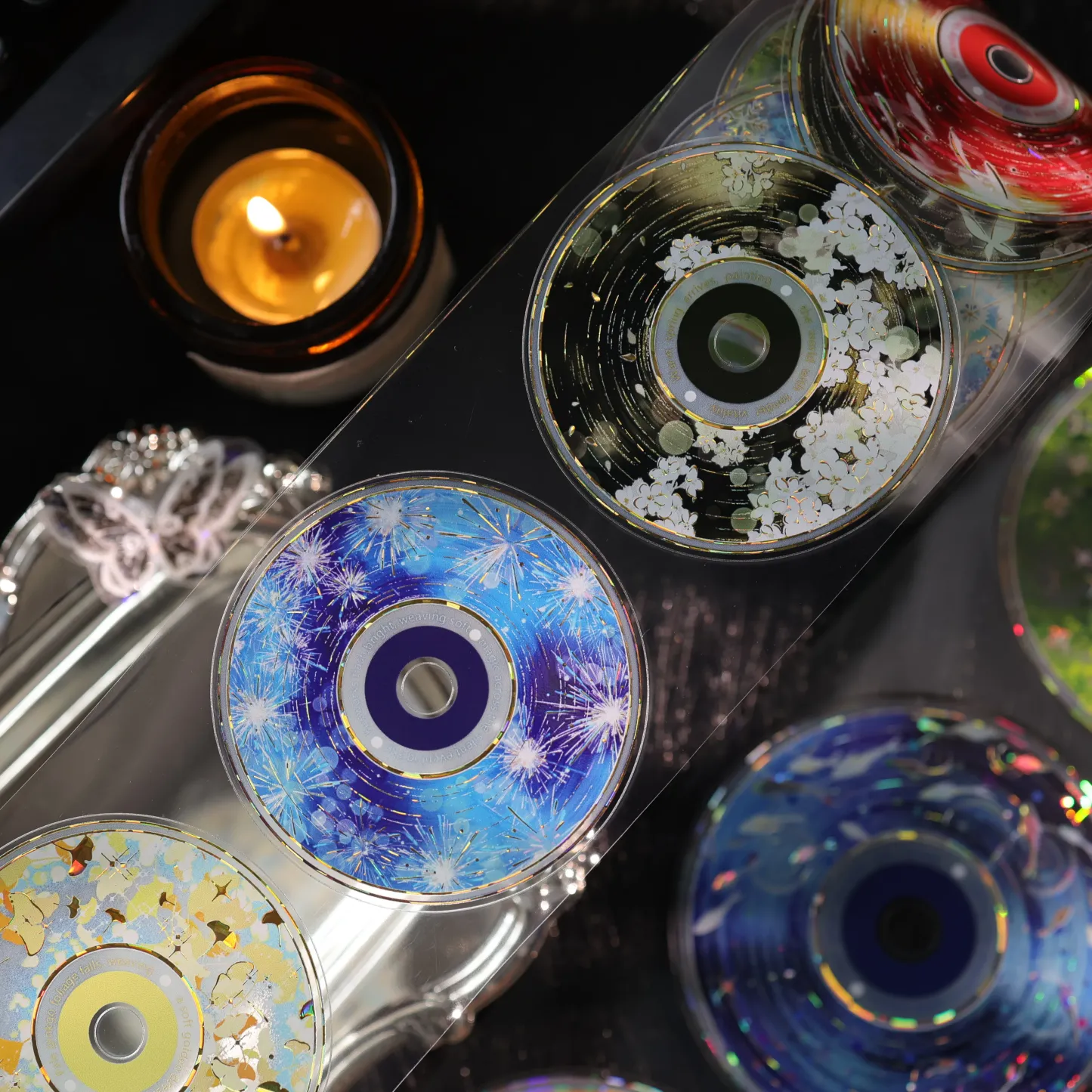 YIER Studio Pre-cut Color CD PET Tape