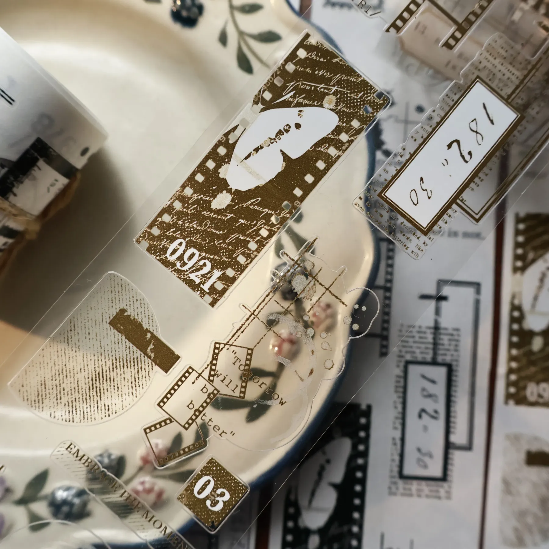 YIER Studio Red Roses Washi PET Tape