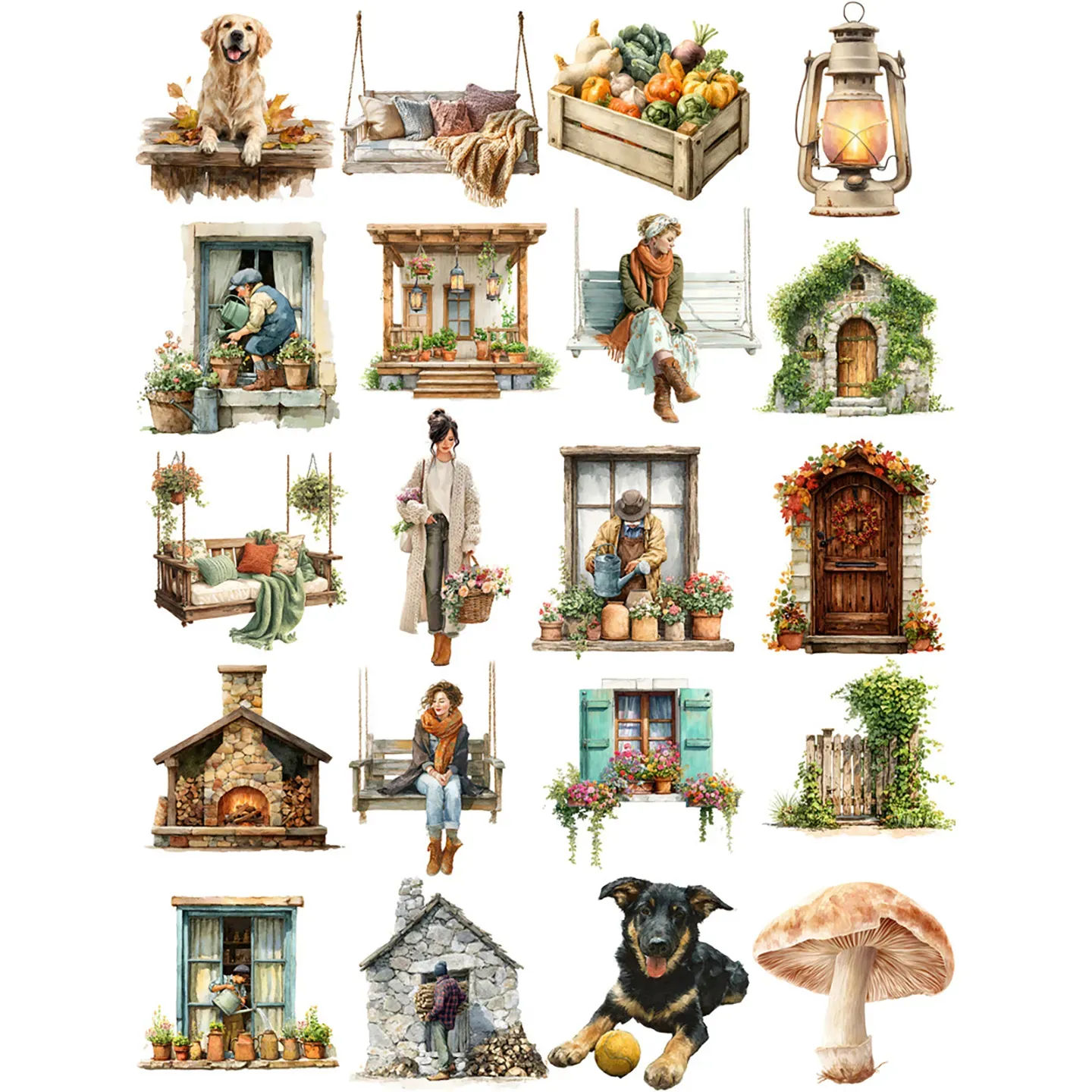Swing Garden Theme adhesive stickers