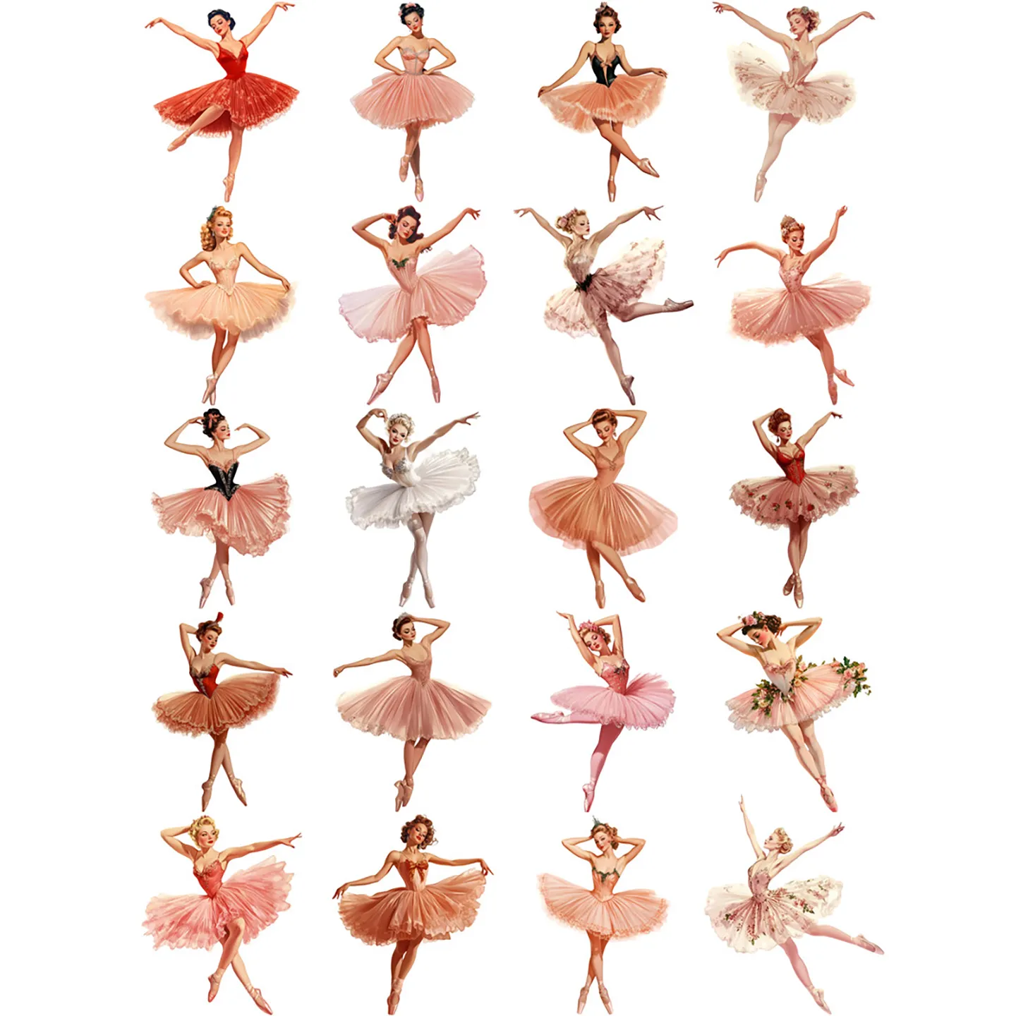 Ballet Girl Theme adhesive stickers
