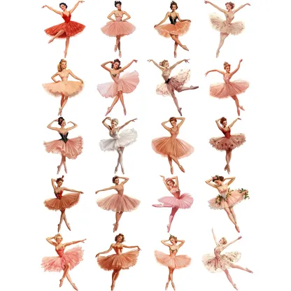 Ballet Girl Theme adhesive stickers