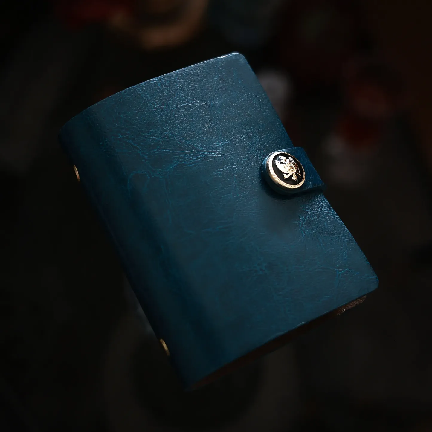 Vintage Genuine Leather M5 Ring Binder Notebook | Pocket Size Refillable Journal with 90 Blank Sheets