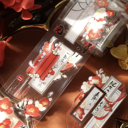 YIER Studio Red flowers PET Washi Tape 2.17*196.85 inch