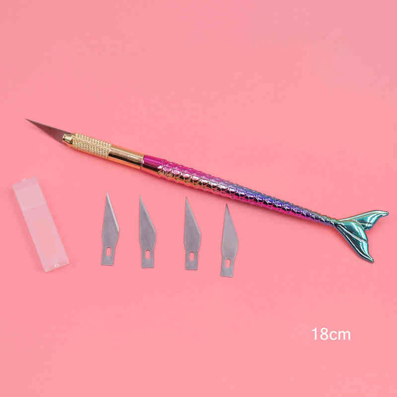 1Pcs Mermaid Tail Pen Knife