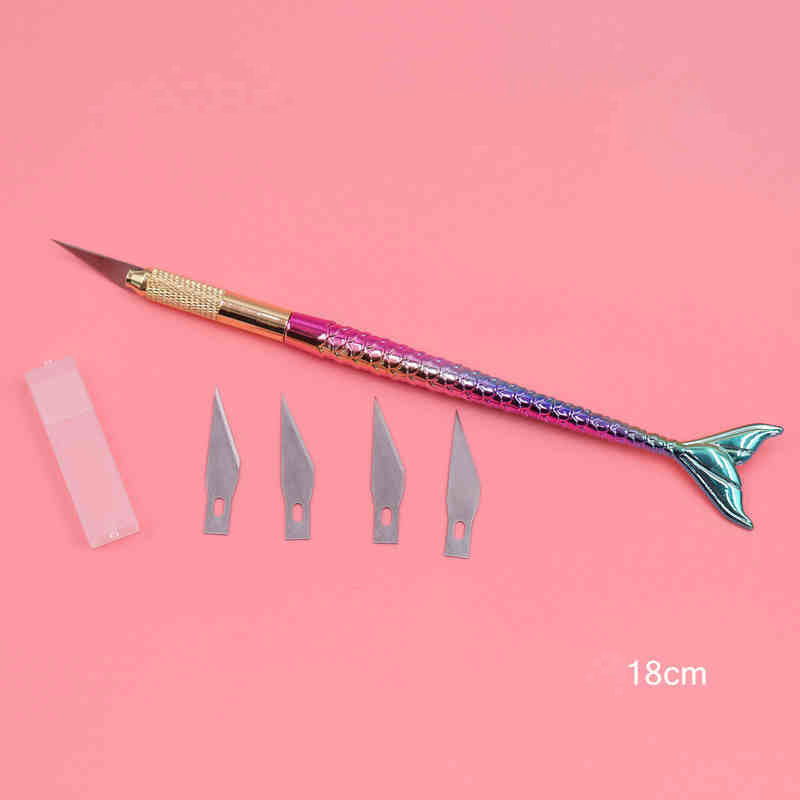 1Pcs Mermaid Tail Pen Knife