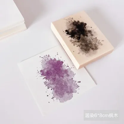 Watercolor stains ink stains Theme Art Wooden Stamp