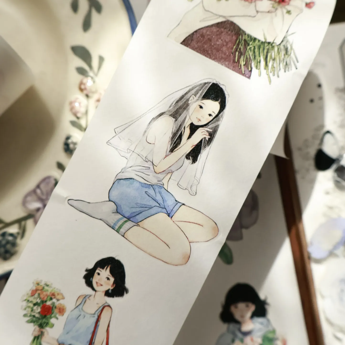 YIER Studio Sweet Girl Washi PET Tape 2.17 * 78.74 inch