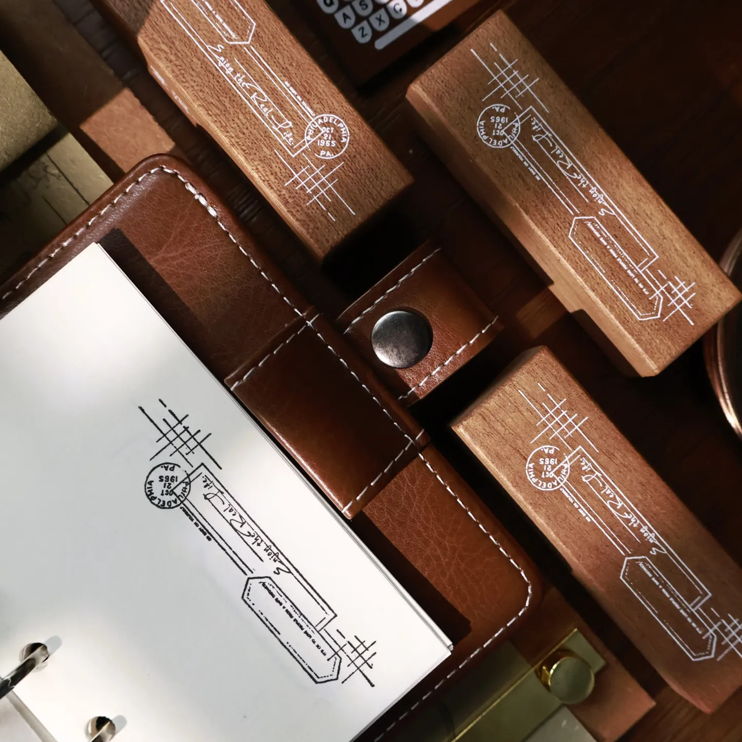 YIER Studio Basic lines Wood Stamp