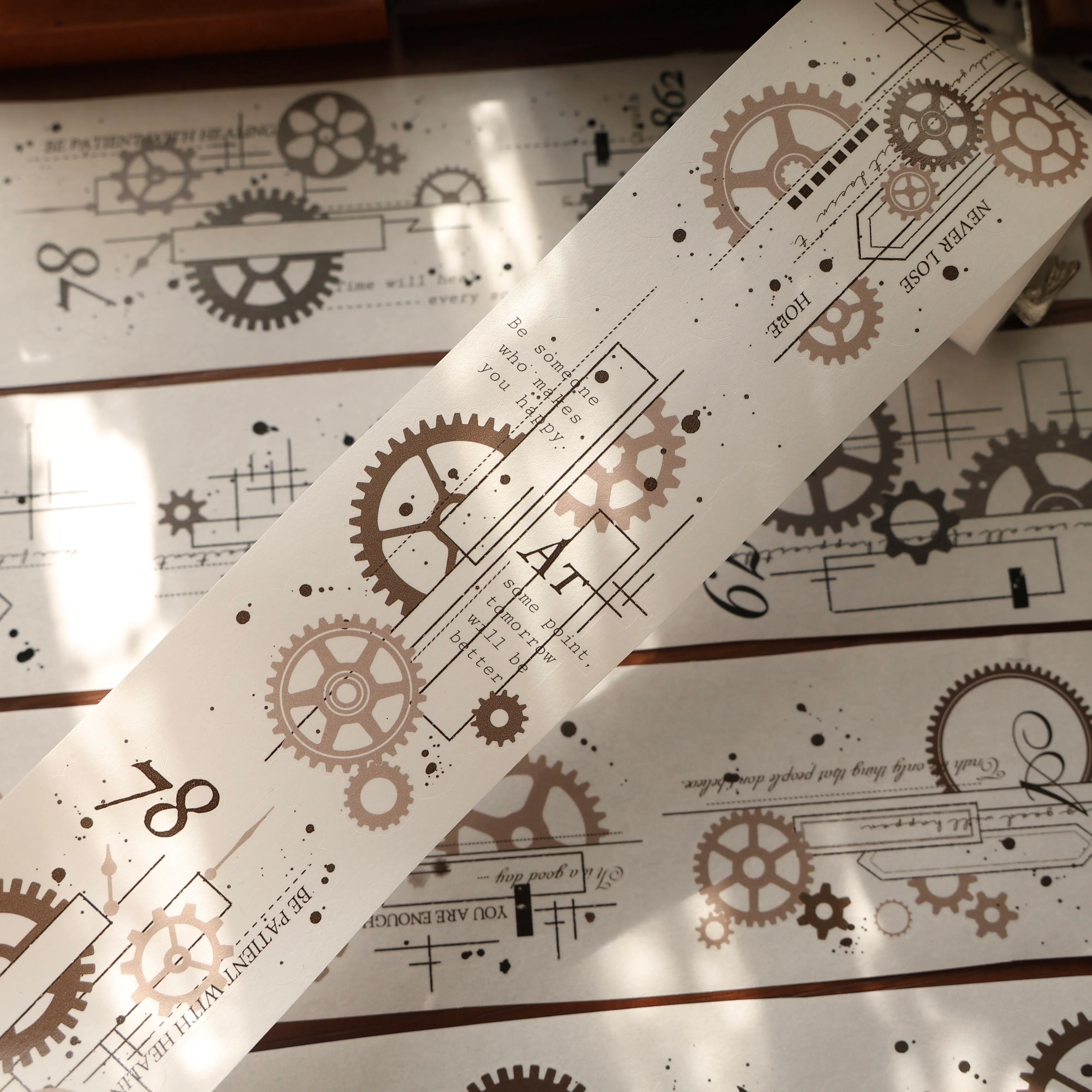 YIER Studio Gear theme PET Washi Tape 2.36*196.85 inch