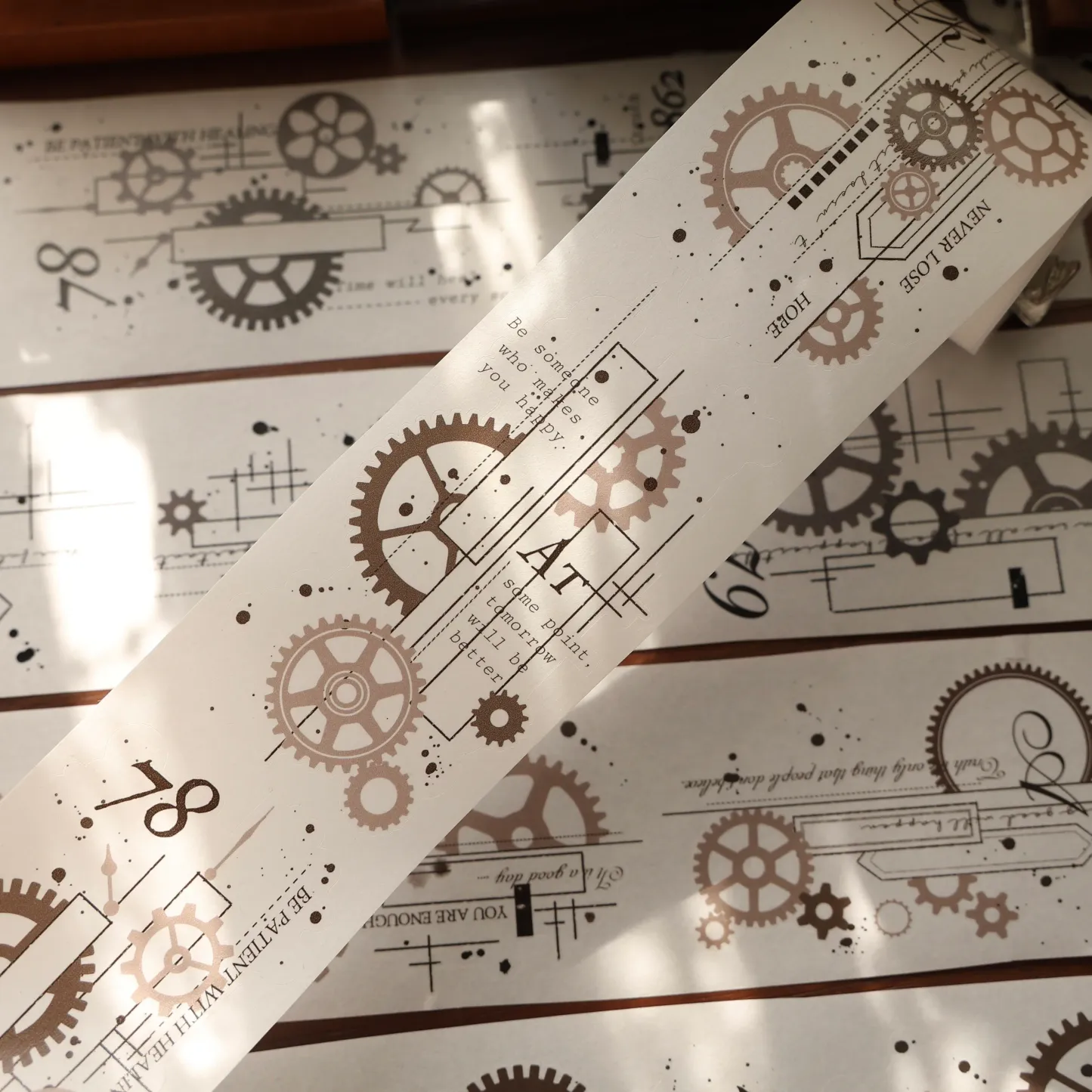 YIER Studio Gear theme PET Washi Tape 2.36*196.85 inch