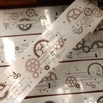 YIER Studio Gear theme PET Washi Tape 2.36*196.85 inch