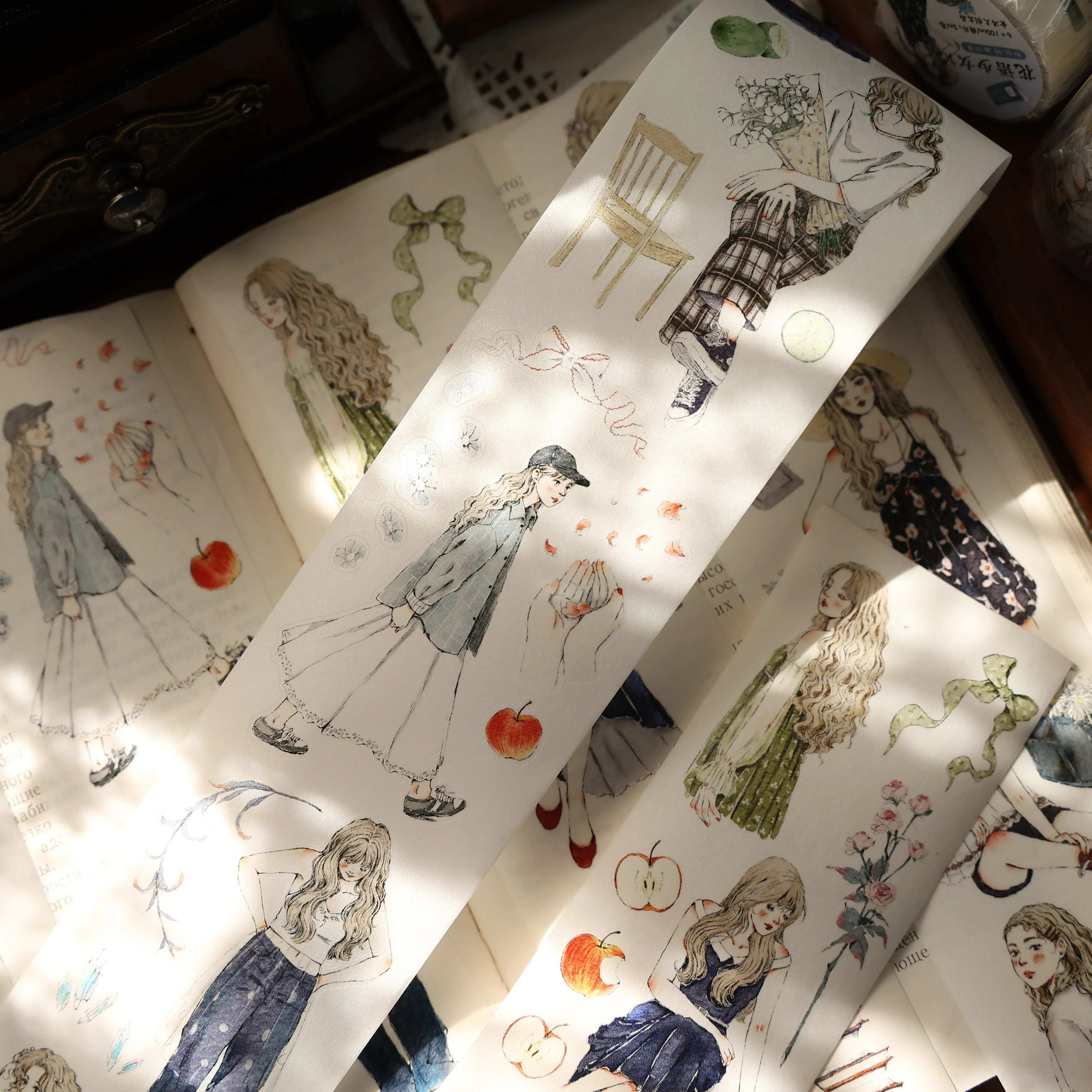 YIER Studio Girl PET Washi Tape 2.36*196.85 inch