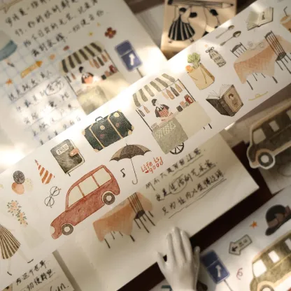 YIER Studio Travel Theme PET Washi Tape 1.97*196.85 inch