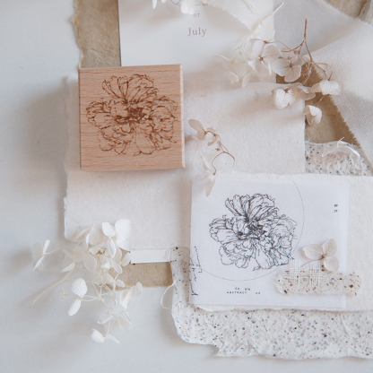 Zoey studio Flower and plant wood stamp