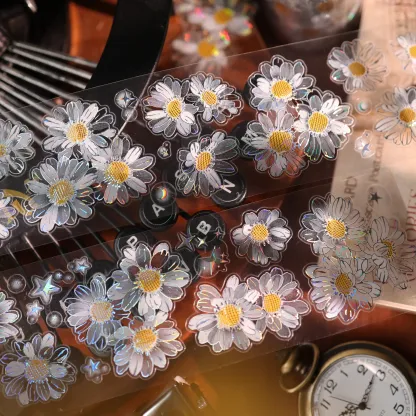 YIER Studio Pre-cutDaisy flower PET Tape 1.97*196.85 inch