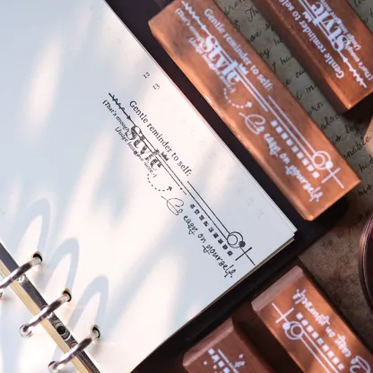 YIER Studio Basic lines Wood Stamp