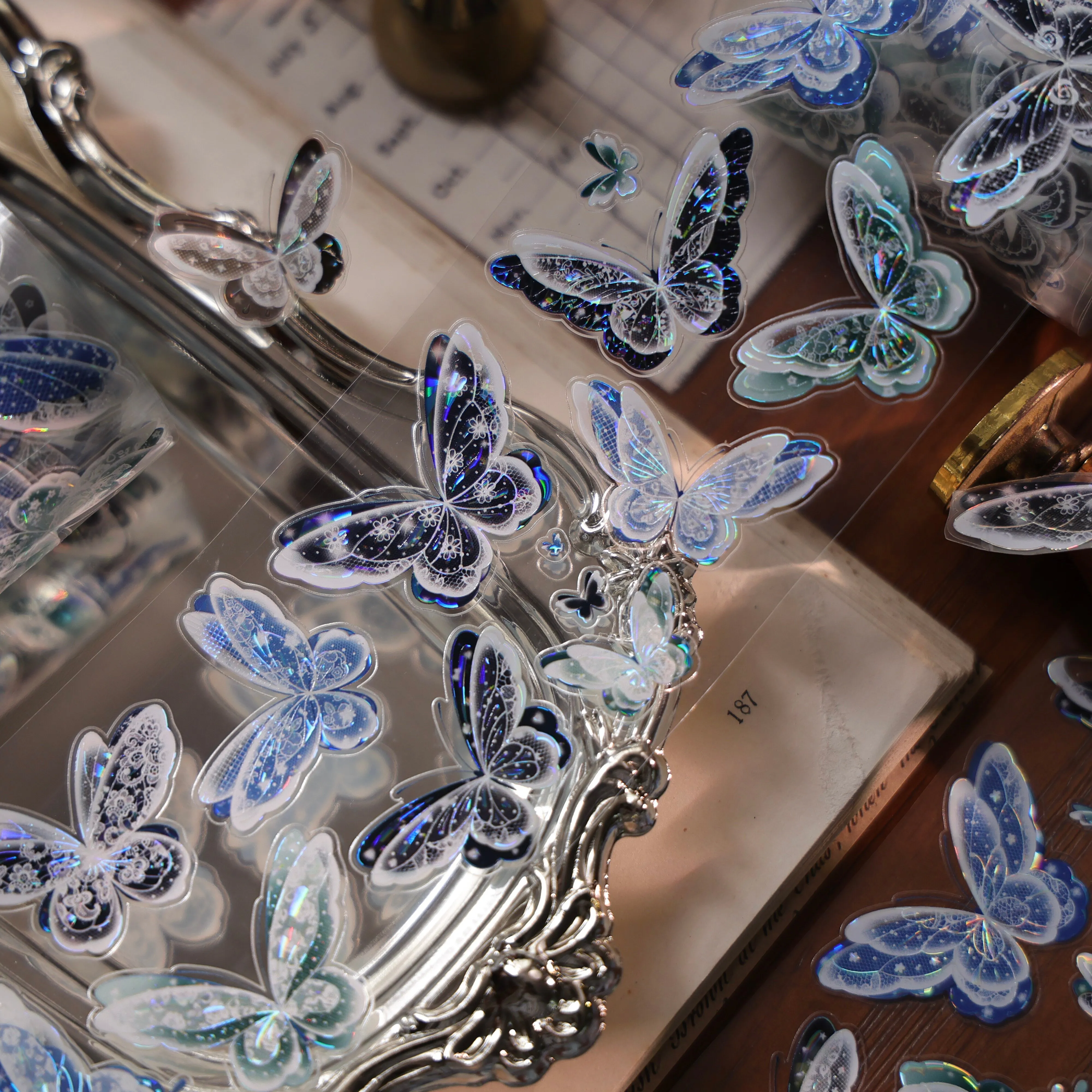YIER Studio Pre-cut transparent Butterfly PET Tape