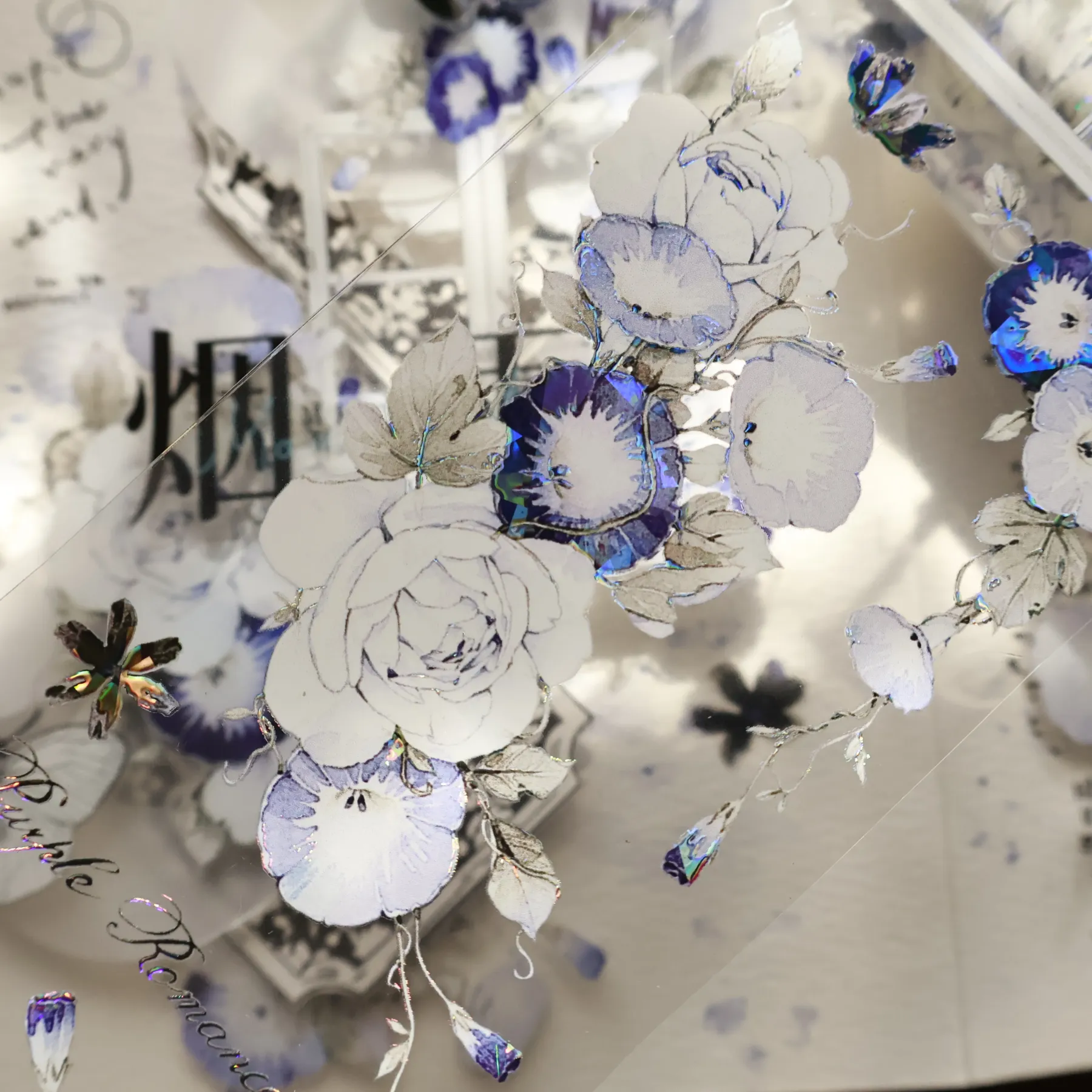 YIER Studio Floral window Washi PET Tape 2.56*78.74 inch