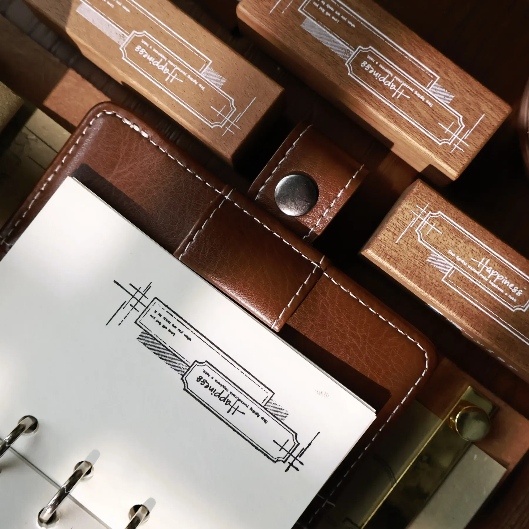 YIER Studio Basic lines Wood Stamp