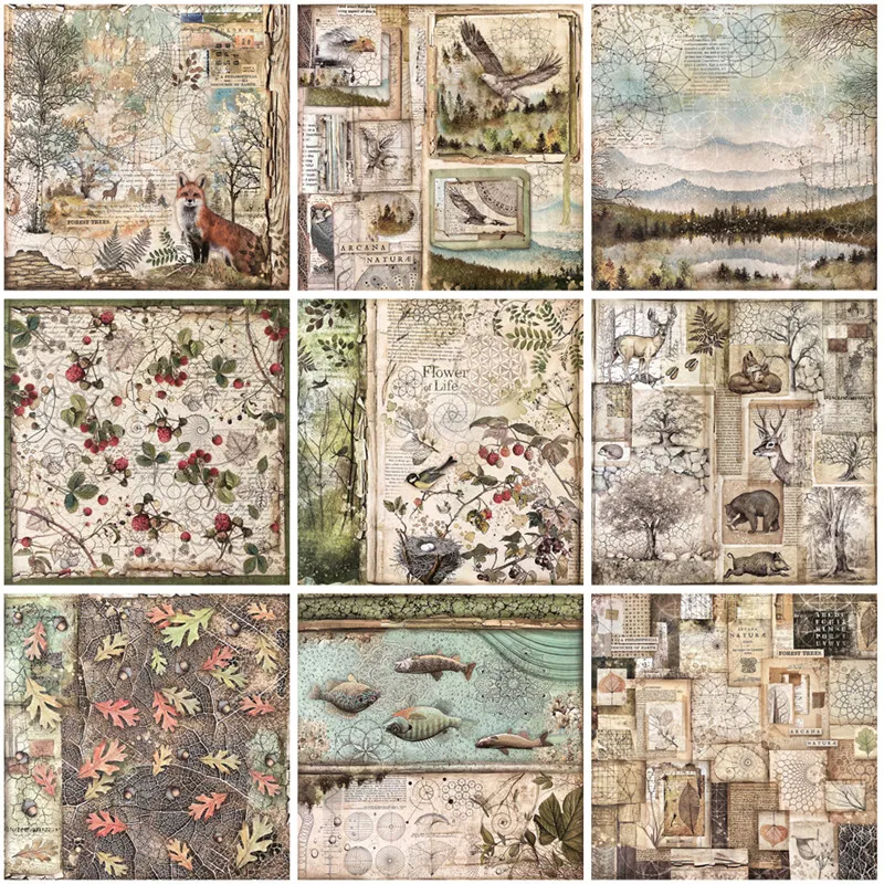 Retro animal adhesive stickers