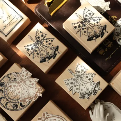 YIER Bell Window Compass Wood Stamp