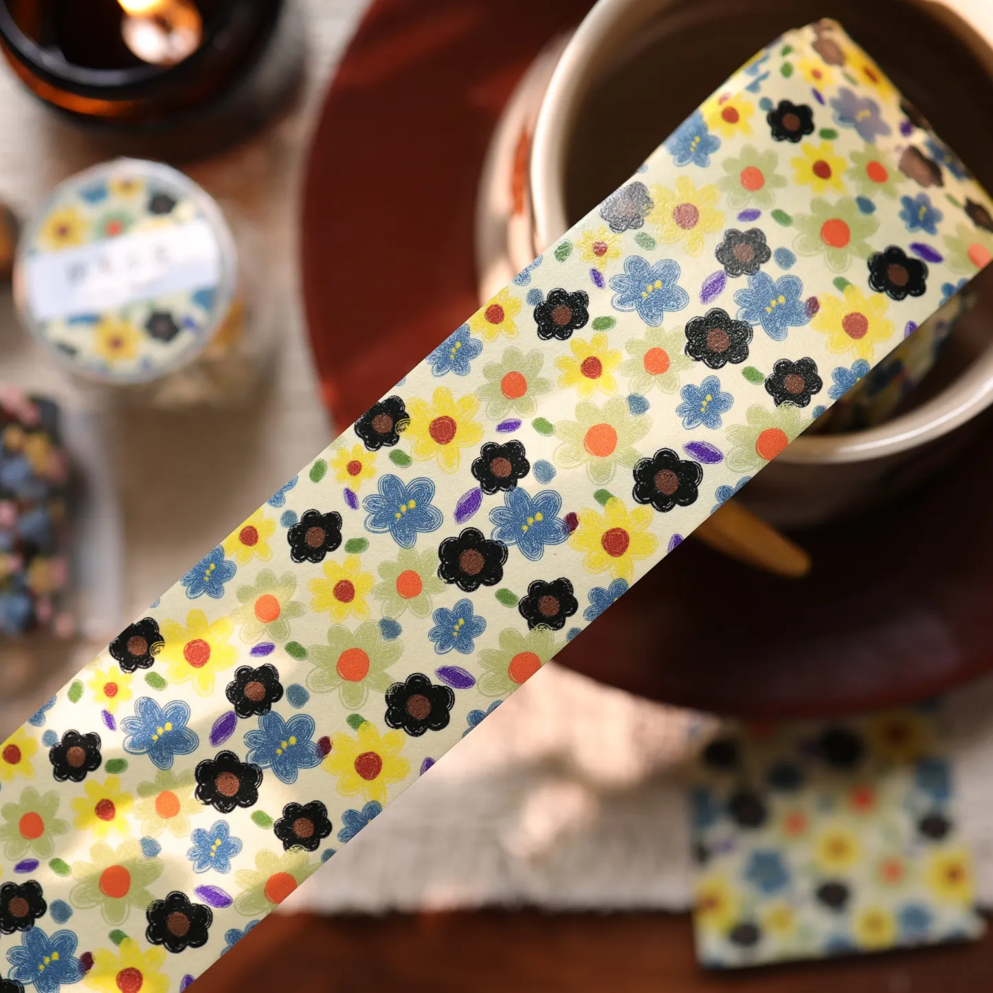 YIER Studio Small Floral painting Washi Tape 1.65*118.11 inch