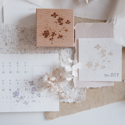 Zoey studio Flower and plant wood stamp