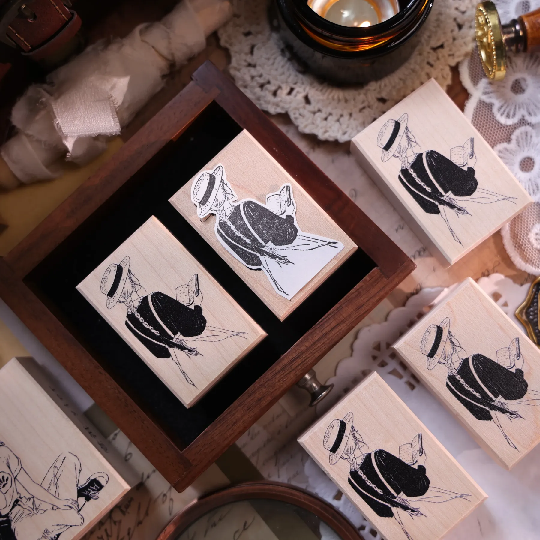 YIER Studio Girl Wooden Stamp