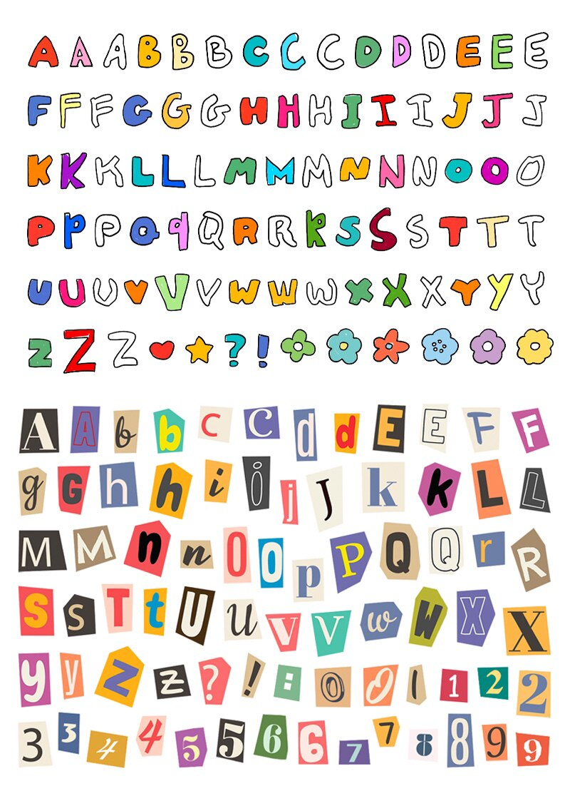 Alphanumeric symbol label stickers