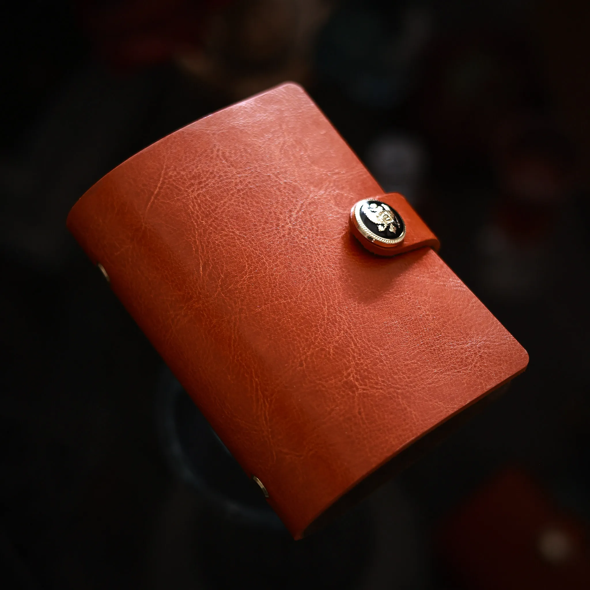 Vintage Genuine Leather M5 Ring Binder Notebook | Pocket Size Refillable Journal with 90 Blank Sheets