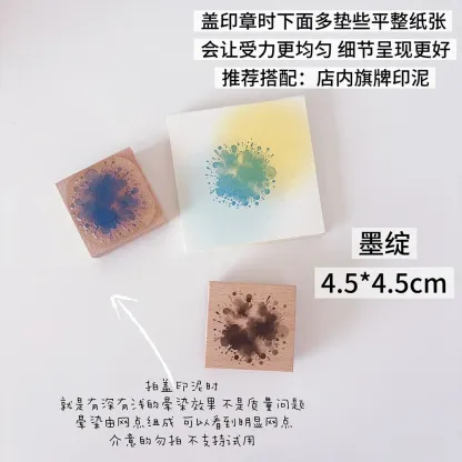 Bold Ink Staining Theme Art Wooden Stamp