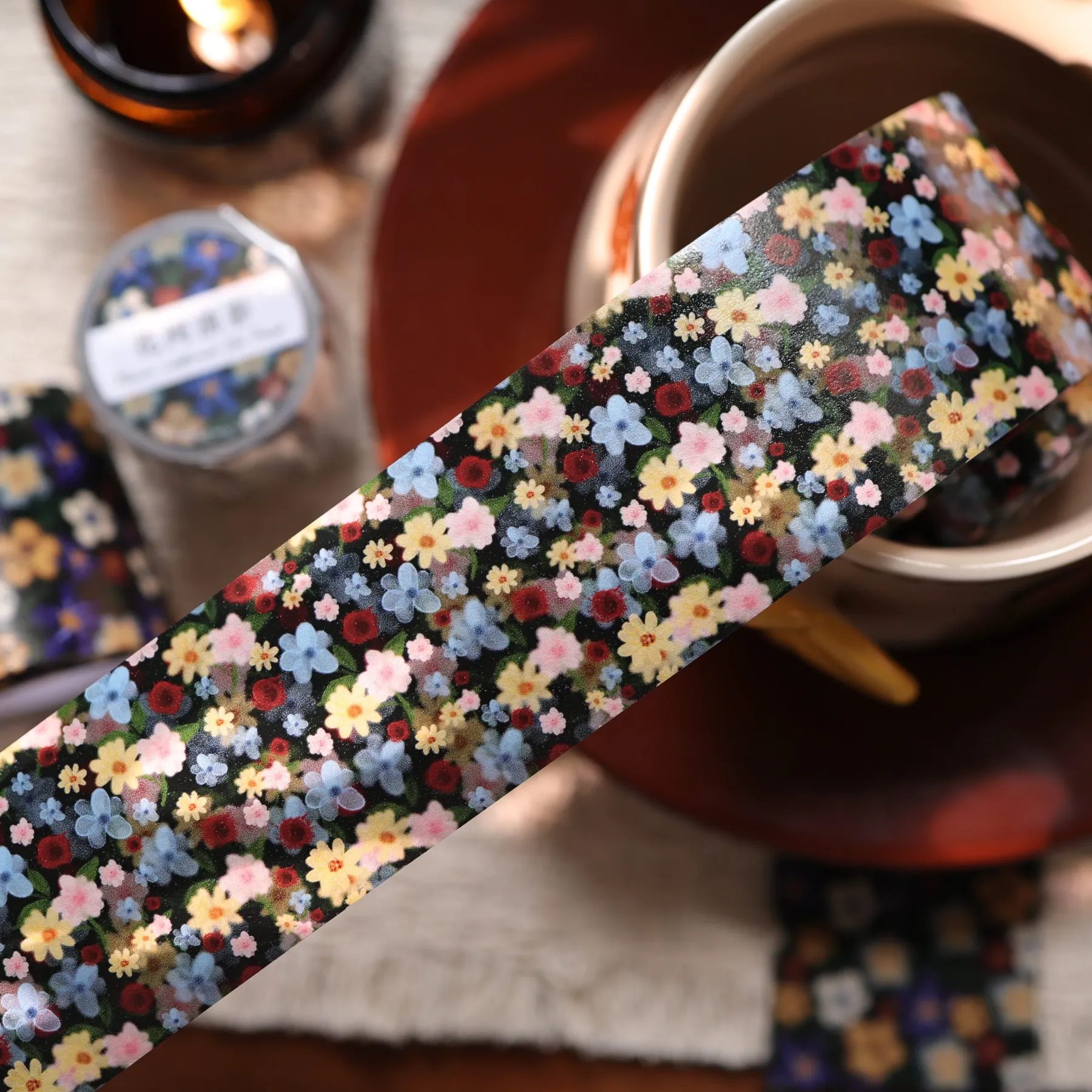 YIER Studio Small Floral painting Washi Tape 1.65*118.11 inch