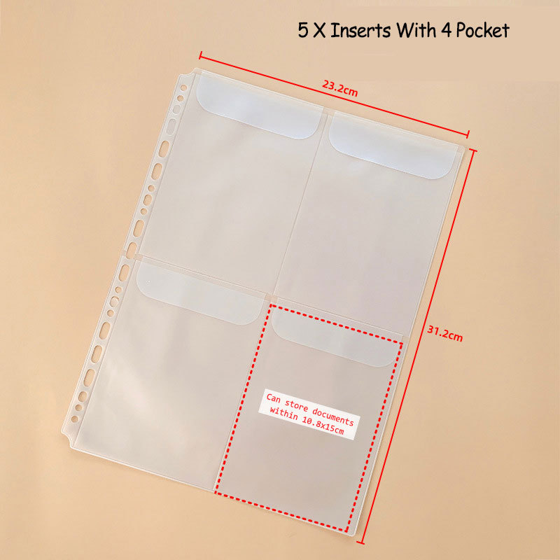 A4 Size Die And Stamp Storage Folder Storage Book Binder Pockets Bags