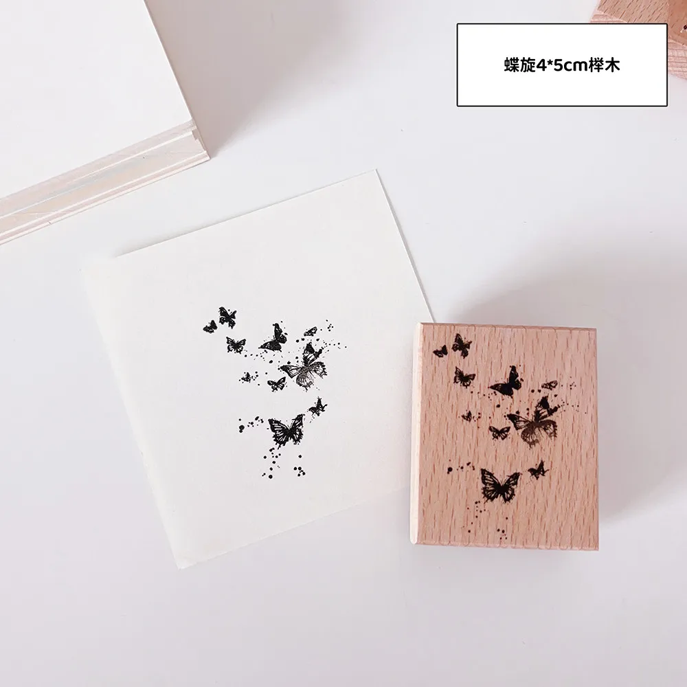Watercolor stains ink stains Theme Art Wooden Stamp