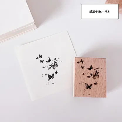 Watercolor stains ink stains Theme Art Wooden Stamp