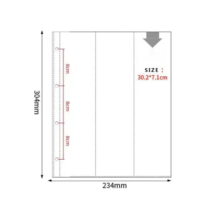 A4 Pocket Storage Binder – 2/3 Vertical Slots for Stickers & Washi