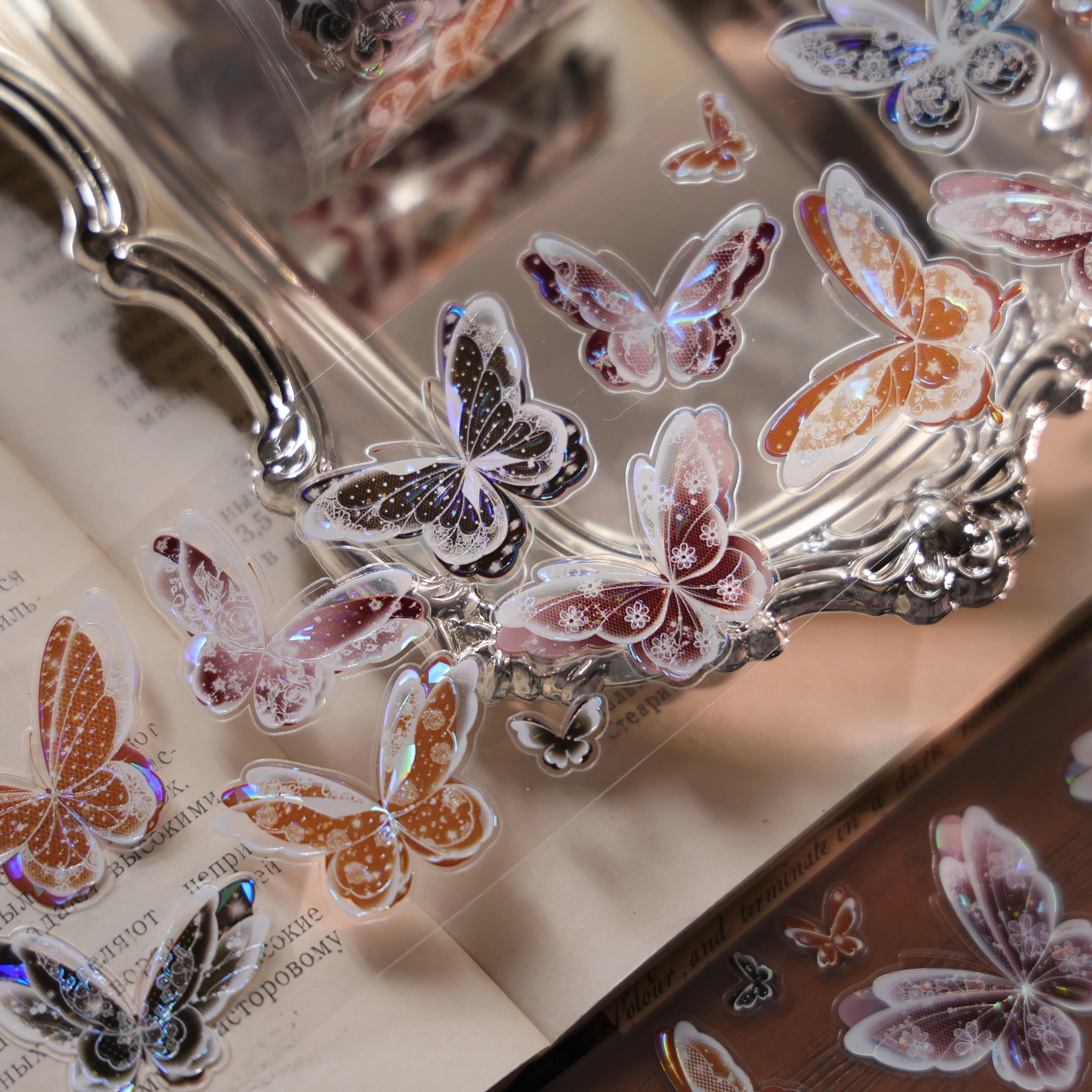 YIER Studio Pre-cut transparent Butterfly PET Tape