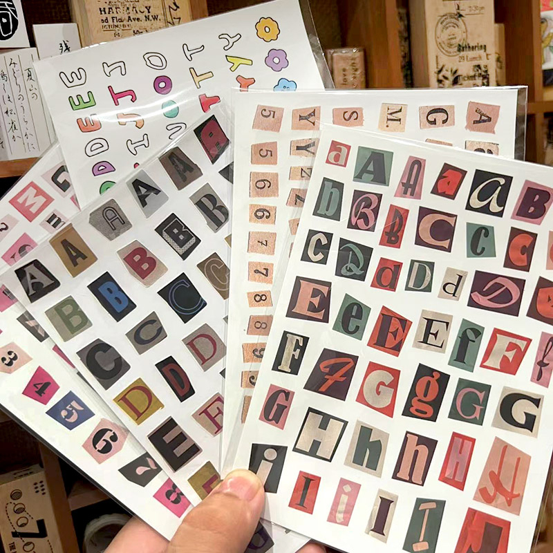 Alphanumeric symbol label stickers
